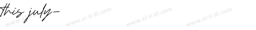 this july字体转换